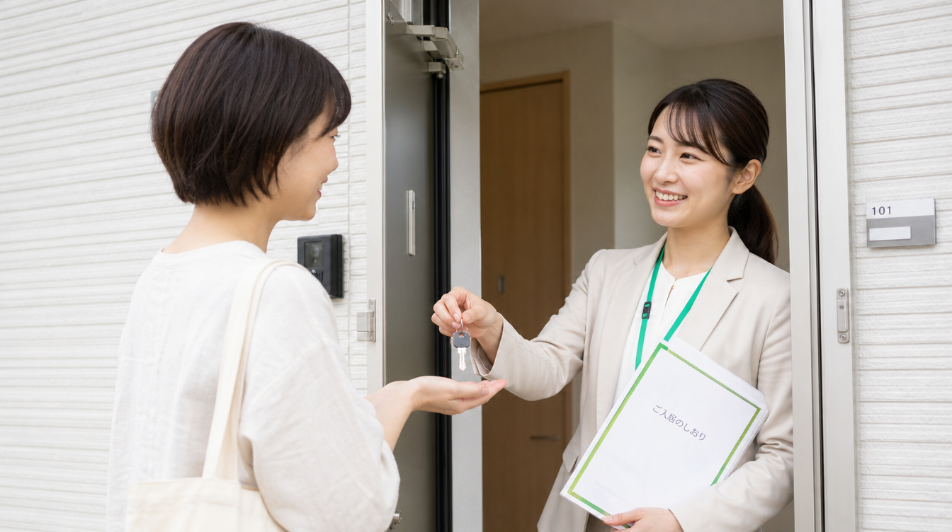 新居の鍵を受け取るイメージ